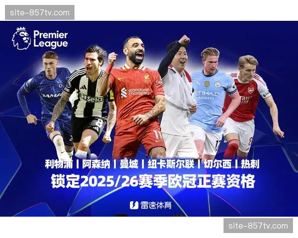 欧冠资格第五席位争夺 英超系数领先确保下赛季五队参赛